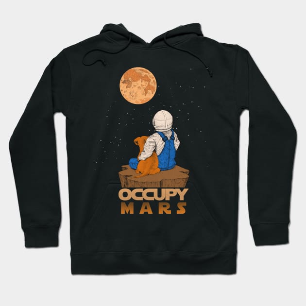 Astro Kid Occupy Mars Hoodie by gemsart1990